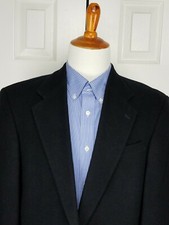 Eddie Bauer Mens Black Camel Hair Sport Coat Blazer Suit Jacket Size 42R