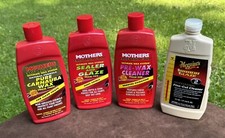 Mothers California Gold Wax Sealer Cleaner Maguires Mirror Glaze - 4 Bottles Mothers California Gold Wax Sealer Cleaner Maguires Mirror Glaze - 4 Bottles