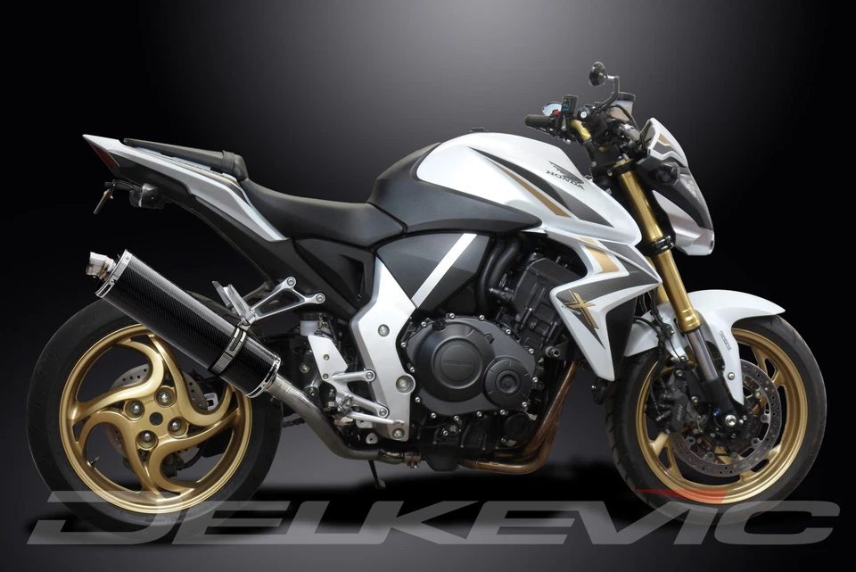 Honda CB1000R CB1000RA 2008-2016 Slip On 18" Oval Carbon Exhaust Muffler Kit - Image 4 of 4