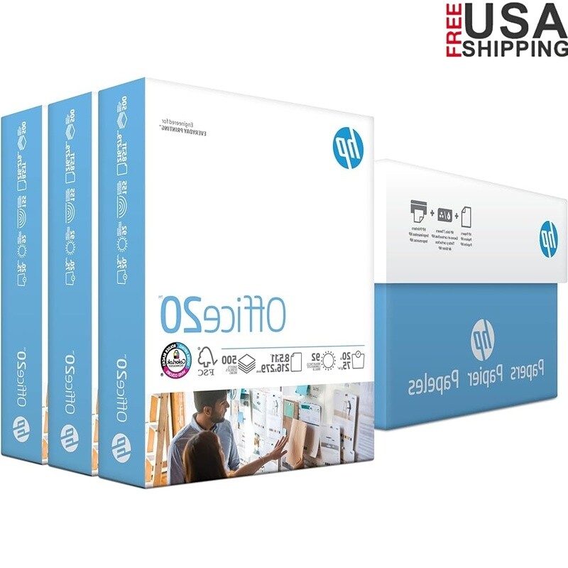20lb 8.5x11 Smooth Acid-Free FSC Certified Printer Paper 1500 Sheets
