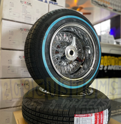 4 13'' 72 SPOKES LUXOR WIRE WHEELS 13x7 REVERSE IMPALA CAPRICE REGAL
