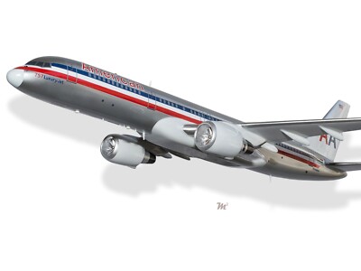 Boeing 757-200 American Airlines Washington Desk Wood Airplane