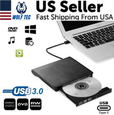 DVD CD RW Drive USB 3.0 External Burner Writer Rewriter for Apple Mac Macbook PC