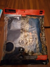 Realtree Men Medium Blue Thermal Crewneck Long Sleeve Shirt NEW 24-240