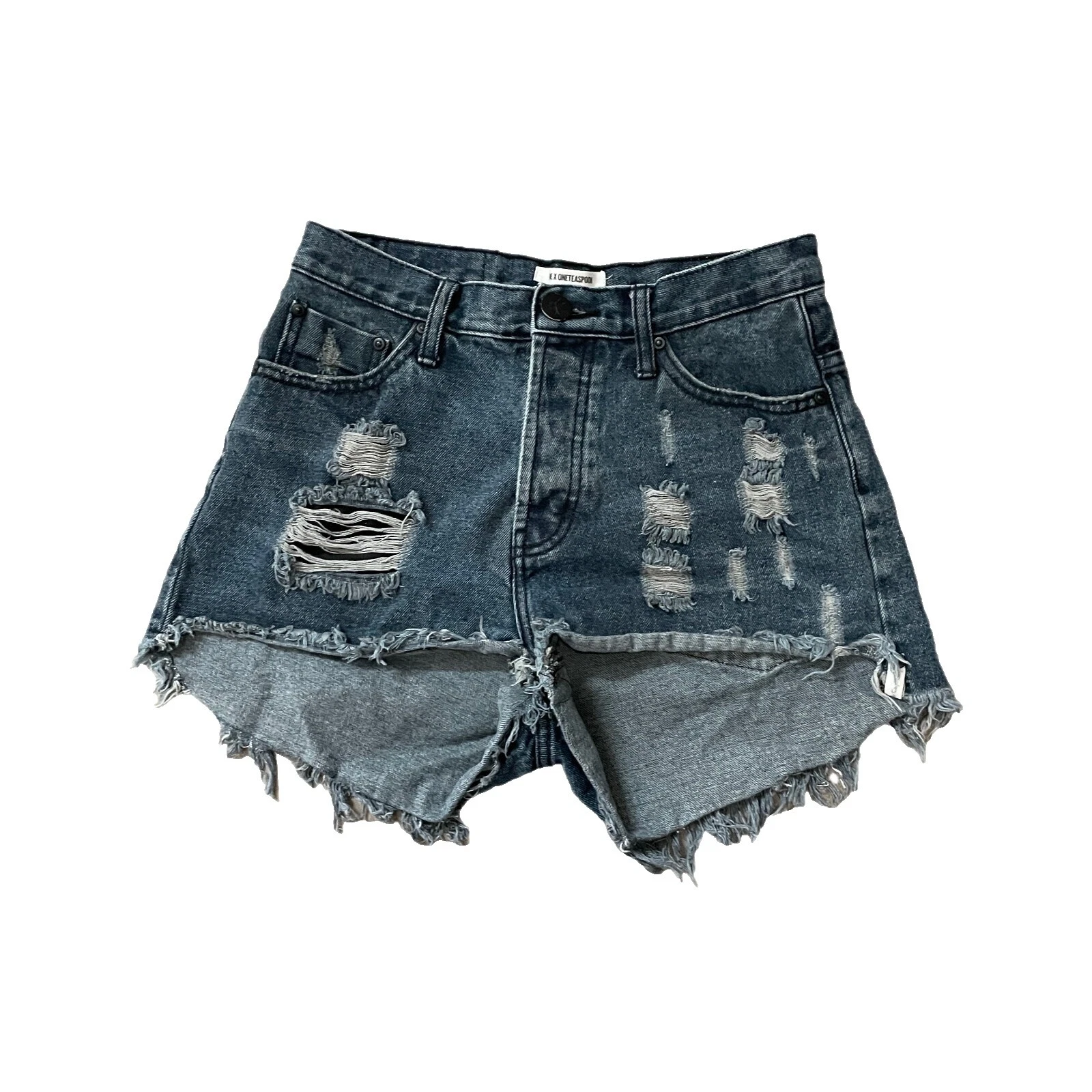 One Teaspoon черные однотонные шорты для женщин