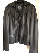 New Ev Women’s Spanish Napa Leather Jacket With Tag,size40,black.made In Italy.