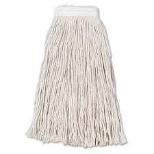 Boardwalk Cut-End Wet Mop Head, Cotton, #16, White, 12/Carton