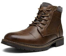 Men's Boots Boots for Men Casual Boots Motorcycle Combat Ankle 9.5 Brown 8079