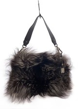 Borsa a tracolla in pelliccia PELLE BORSA colore GRIGIO