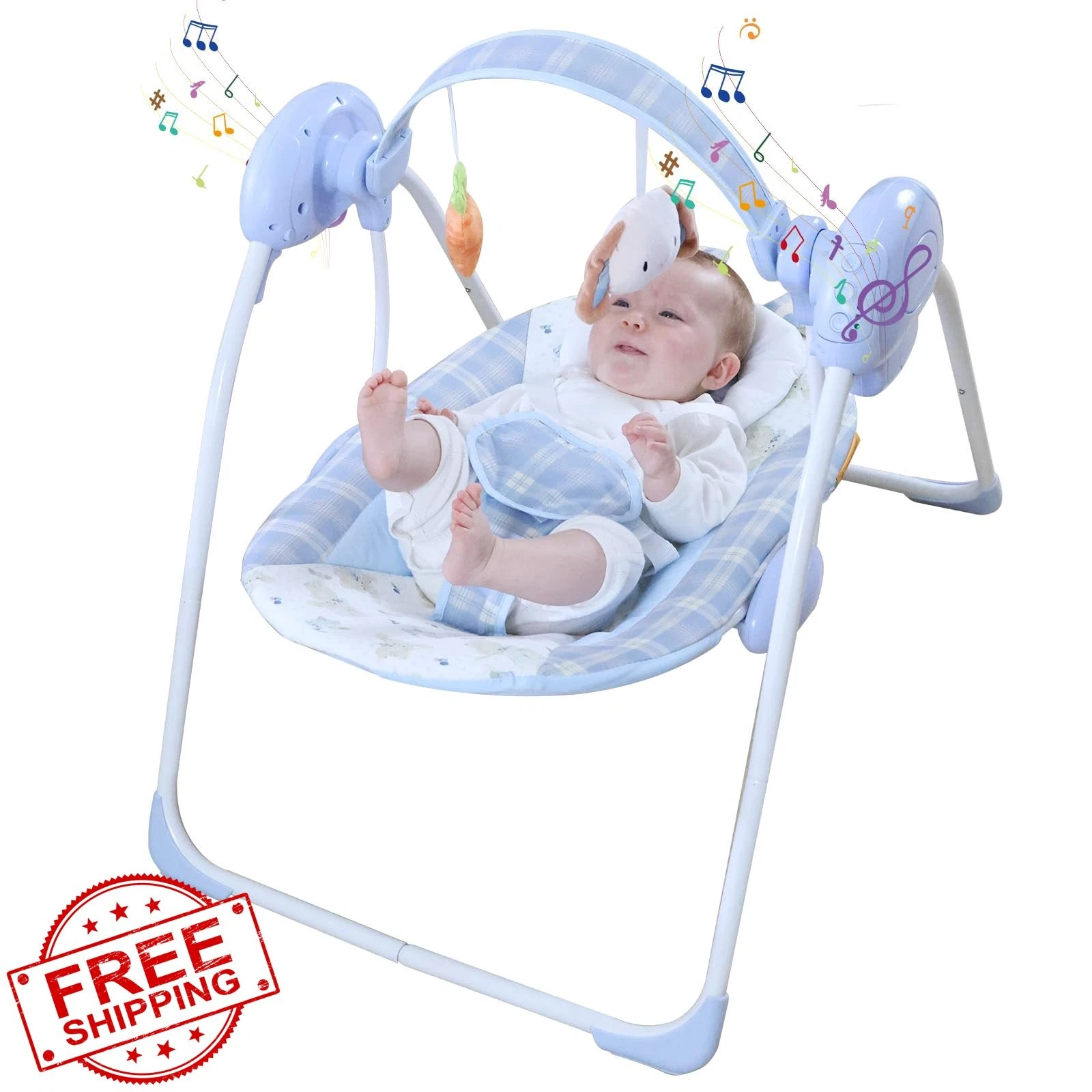 Portable Baby Swing Infant 5-Speed Music Timer Foldable 0-9 Months
Opens in a new window or tab