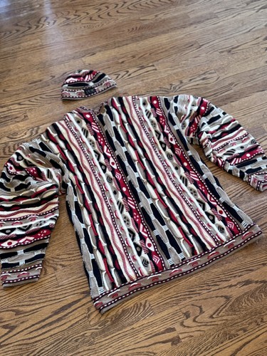3XL Vintage Coogi Sweater & Hat Set 3D Knit 90s Rare Mercerised Cotton XXXL by Coogi, $400 - Photo 5