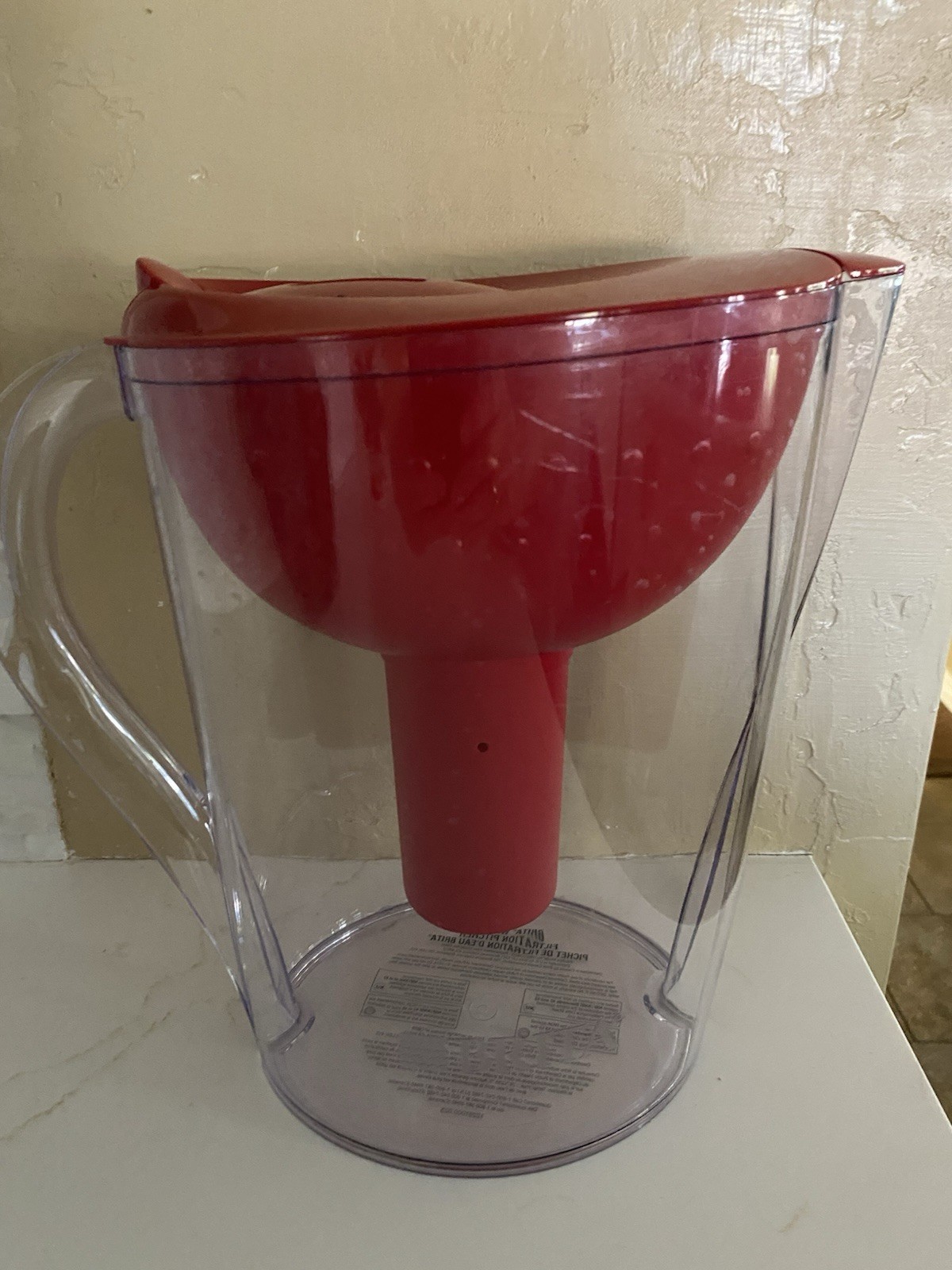 Brita Space Saver Water Filtration Pitcher Red OB41/OB03 10 