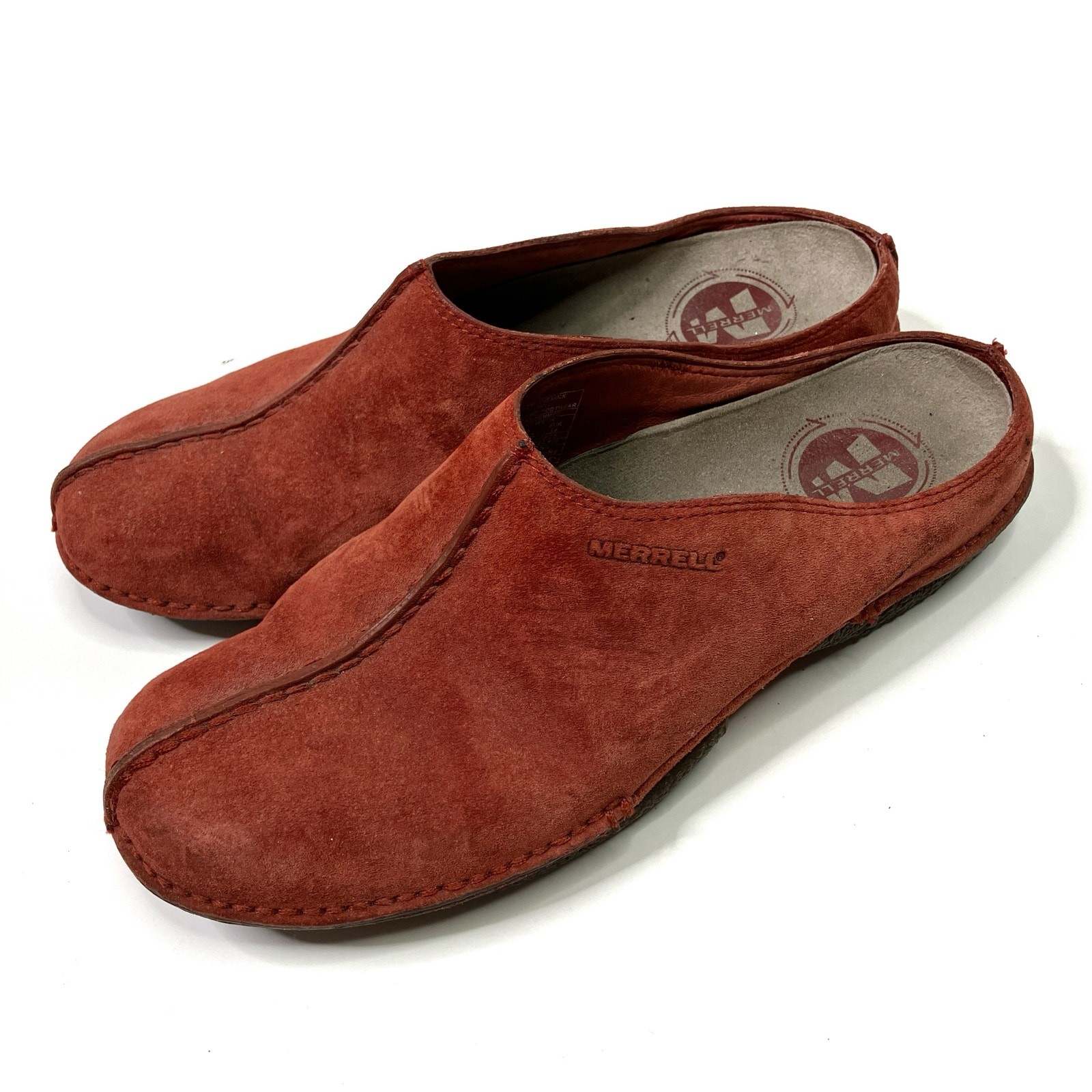 Merrell Duet Groove Mules in pelle rosso mattone donna 8 5