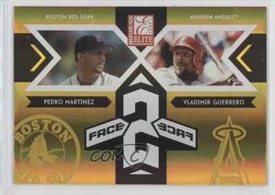 2005 Donruss Elite Face 2 Gold /150 Pedro Martinez Vladimir Guerrero #8 HOF 04cw