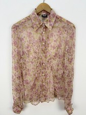 D&G Dolce & Gabbana Silk Floral Blouse Pink S...
