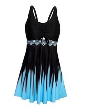 Plus Size Swimdress for Women High Waisted Tummy Control 24 Plus Flower05