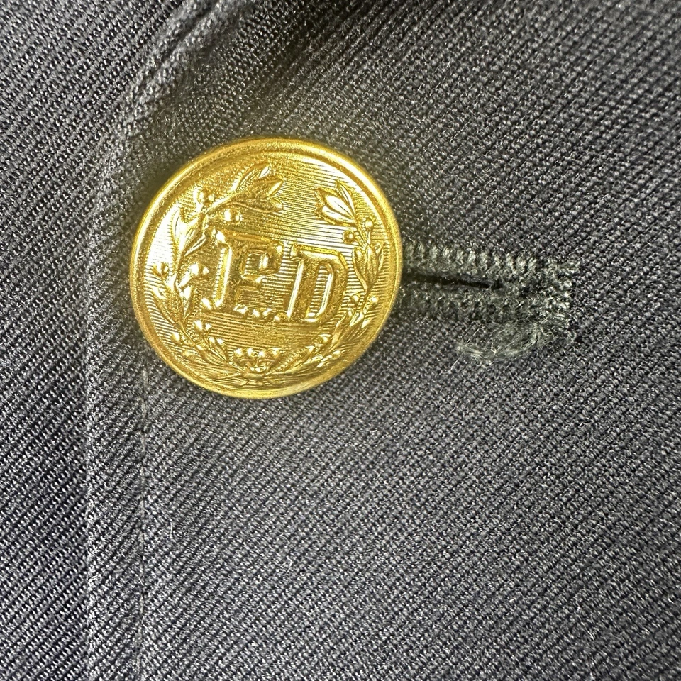 Flying Cross Navy Double Breasted Dress Blazer 38 Regular Wool Polyester Blend - Image 4 of 4