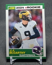 JJ McCarthy Retro Rookie RC 2024 Panini Score Football Card #8 Vikings/Michigan
