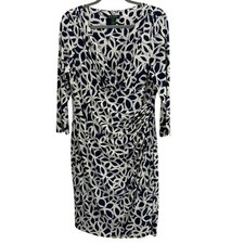 Lauren Ralph Lauren Dress 16 Draped Flattering Front Feminine Elegance Timeless