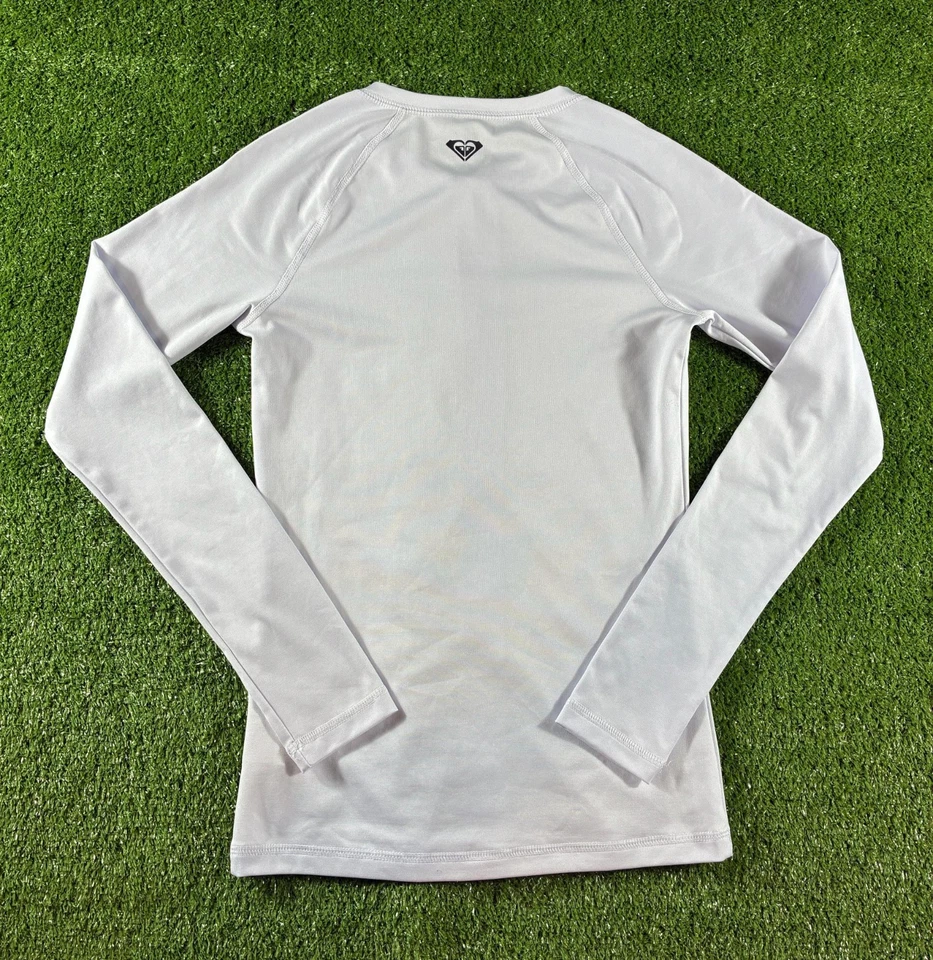 Roxy Women's Lycra Essentials Zip Rash Guard Full Sleeve Size Xtra Small White  - Image 2 of 4
