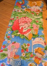 Vntg 80s Strawberry Shortcake Sleeping Bag Strawberry Land 65x30.5" Rare READ