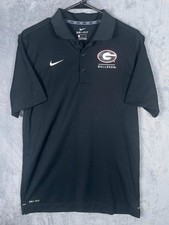 Nike Georgia Bulldogs Men's Polo Shirt Black Dri Fit Size Small