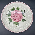Blue Ridge Southern Pottery Hand Painted Round Platter w/ Pink Peony