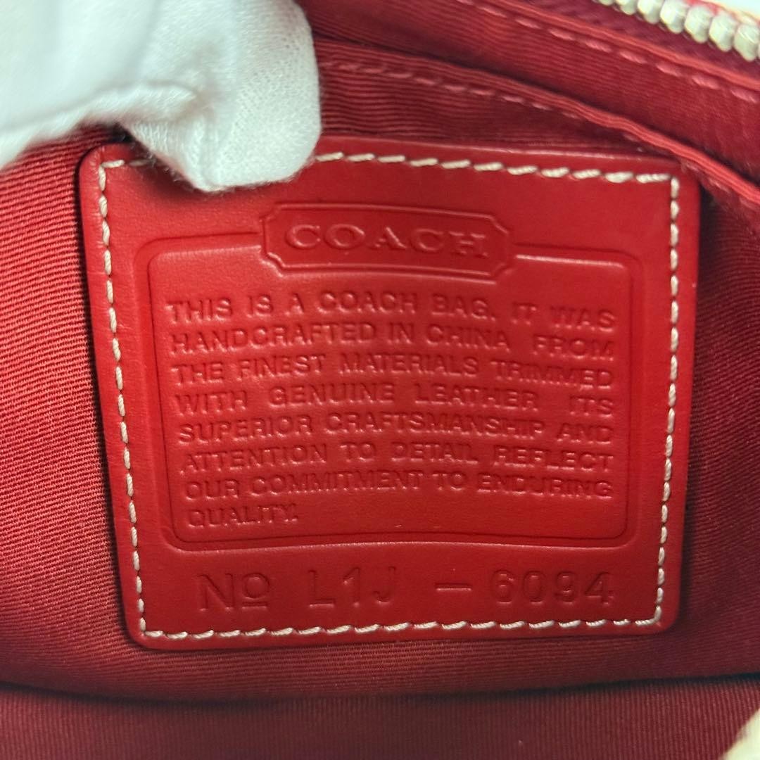 COACH Signature Canvas Leather Accessory Pouch Handba… - Gem