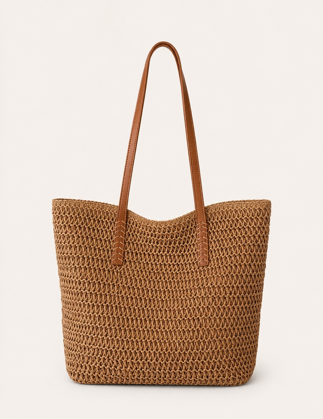 Summer Woven Straw Tote Bag for Women Beach Shoulder Handbag for Women