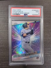 2024 Topps Update Series Stars of Mlb Chrome Austin Wells #CSMLB-77 (RC) PSA 9