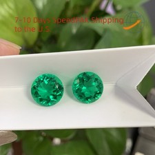 Lab Grown Columbia Emerald 0.5-10ct Round Cut VVS1 for Jewelry AGL Certificate