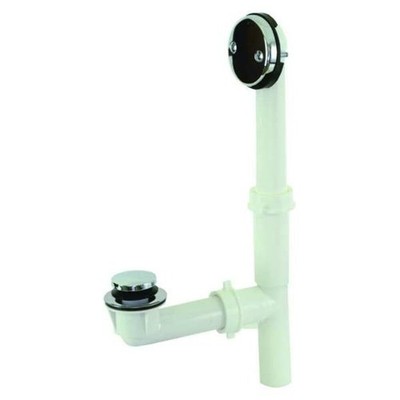EZ-Flo 1-1/2 Inch Two-Hole Bath Waste Drain, Plastic Tubular with Chrome Trim...
