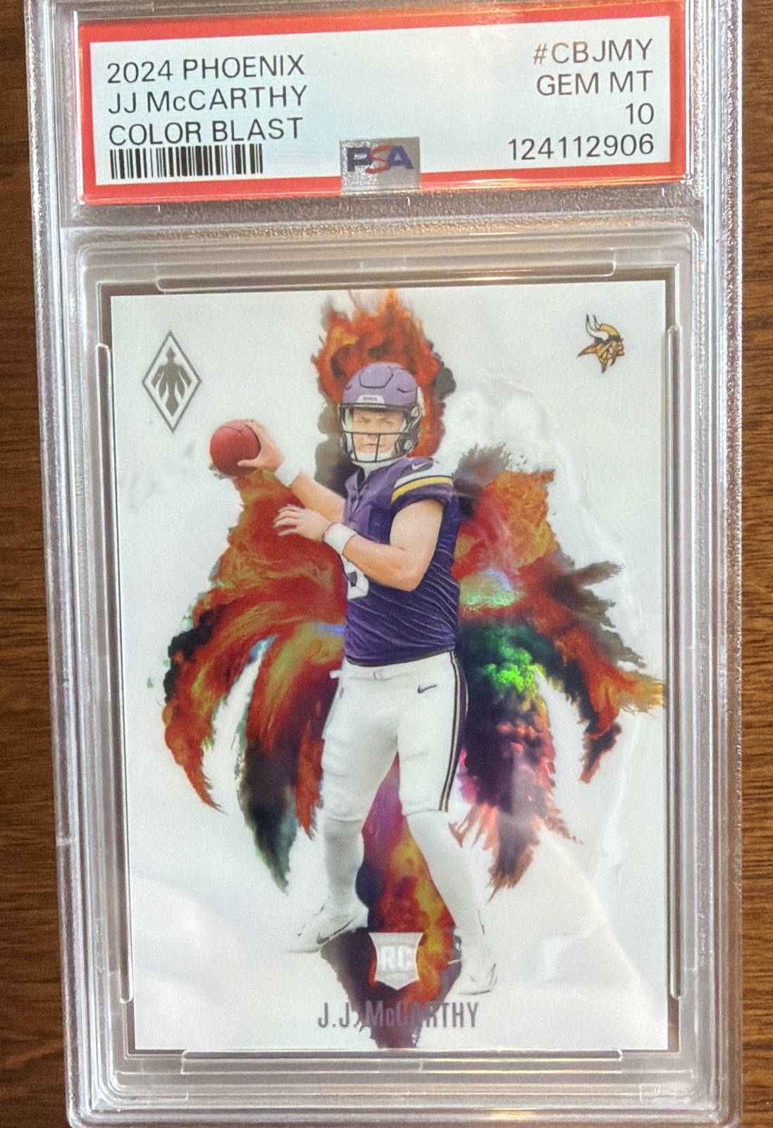 JJ McCarthy Panini Phoenix Color Blast #CBJMY Base