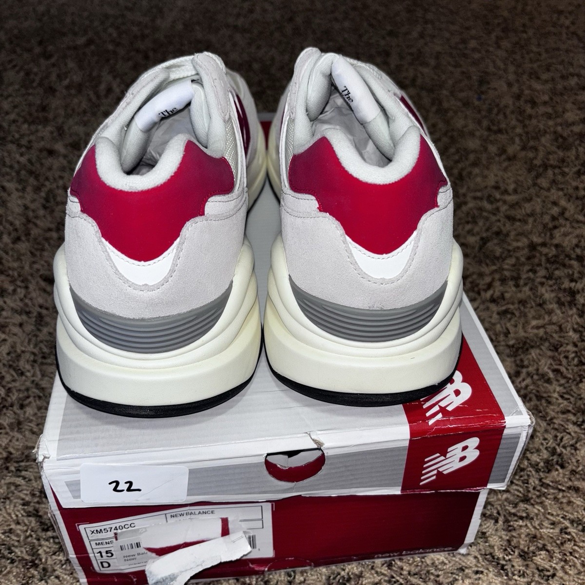 New Balance 57/40 Gray Red XM5740CC Size 15 Men display picture 2