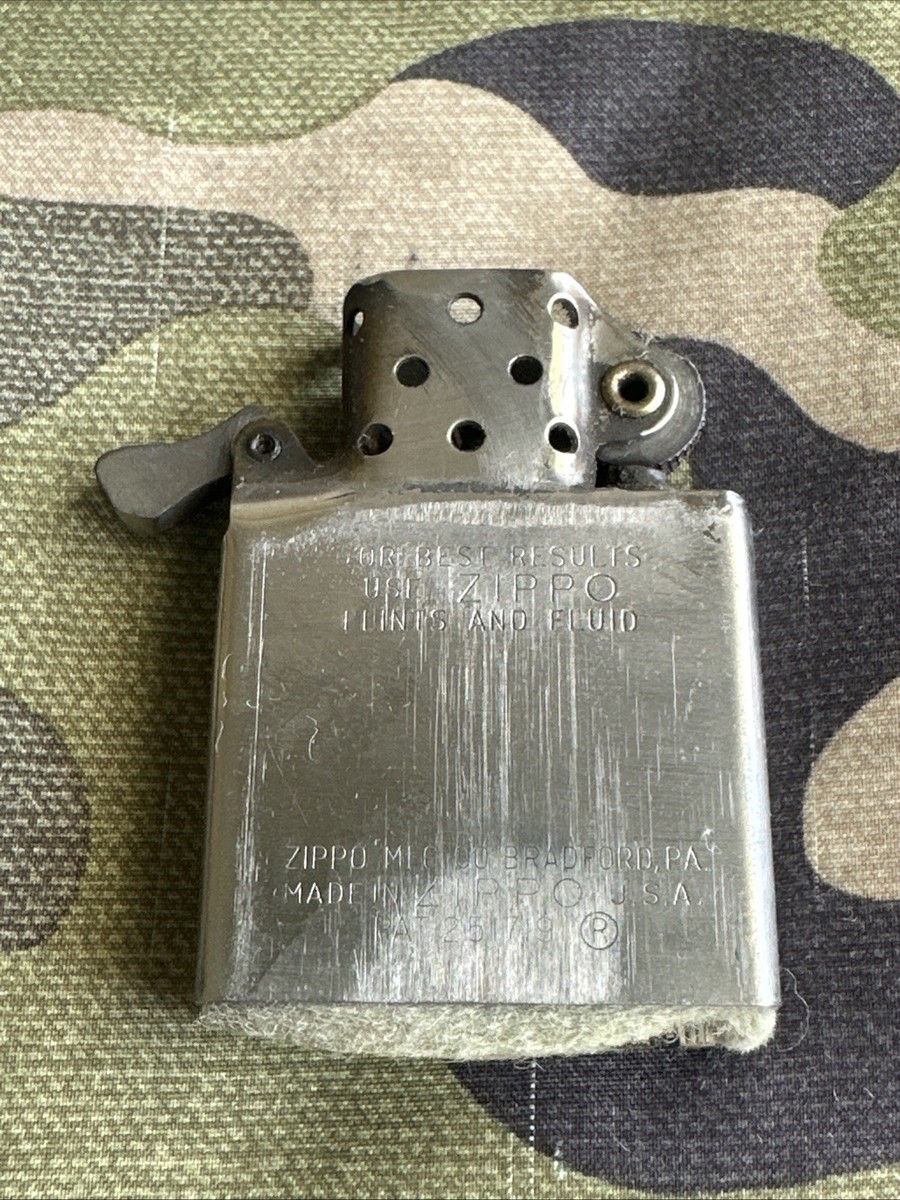 1958 1959 Vintage Zippo Insert - INSERT ONLY - Double Decker Stamp