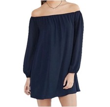 ecote URBAN OUTFITTERS navy off the shoulder Navy Blue dress Size Small Tunic