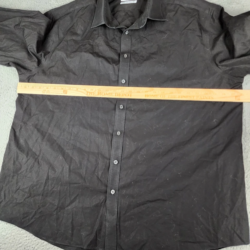 Camisa de vestir Charles Tyrwhitt para hombre 19/37 negra sin hierro calce clásico ropa formal Foto 4 de 4