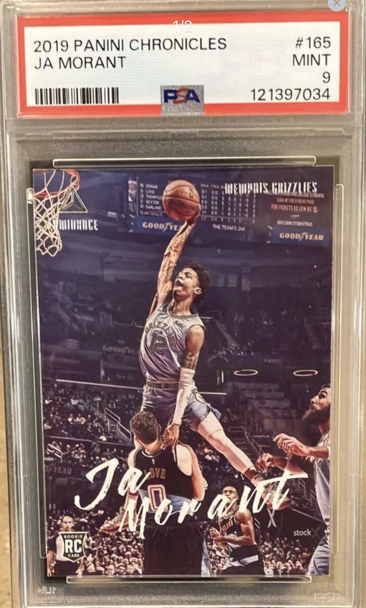 Panini Chronicles Luminance Ja Morant Rookie #165 PSA 9 Base Grizzlies 19-20