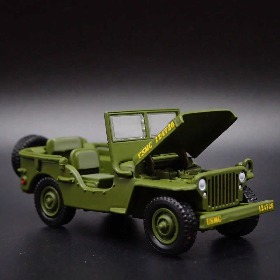 WWII WILLYS MB Jeep Esercito Militare Nativo 1:64 Diorama Scala Modellino Auto - Immagine 4 di 4