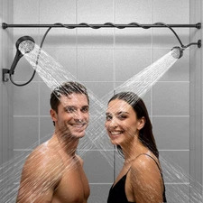 Dual Shower Head with Handheld for Couples: High Pressure Double Shower Heads fo