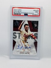 2023 Topps Baseball Stars Black Auto Zach Neto PSA 9 #141/199 RC Rookie #BSA-ZN