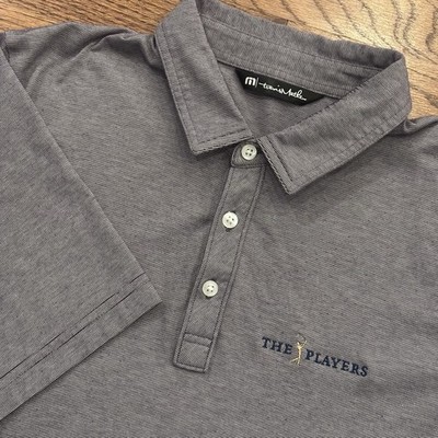 Travis Mathew Polo Golf Shirt Men's Large The Players Championship Purple