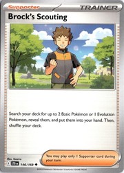 Brock's Scouting 146/159 Journey Together Pokemon TCG Card