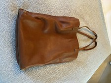 Tan leather Zara tote bag