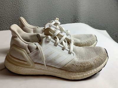 Adidas Ultraboost 20 Shoes Women Size 7.5 White Running Sneakers EG0713