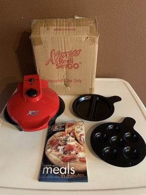 Xpress REDI SET GO Electric Grill Cooker AS SEEN ON TV Omelet Pancake Maker Red