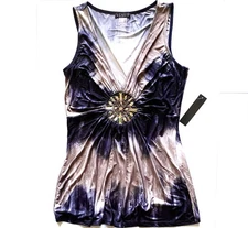 Venus Women’s Boho Embellished Top Size M NWT