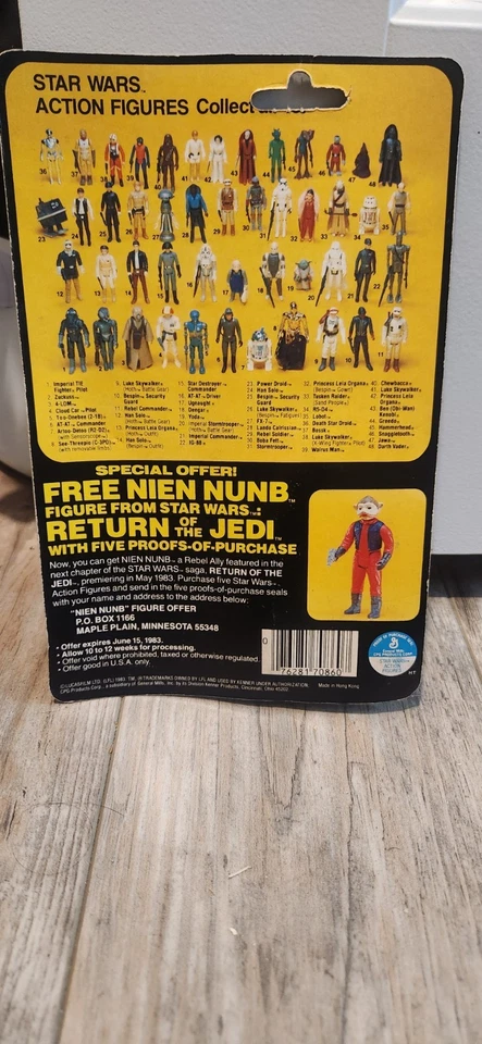 1983 Star Wars ROTJ Return of Jedi FX-7 Figure 48 Cardback MOC Sealed RARE J2 - Image 2 of 2