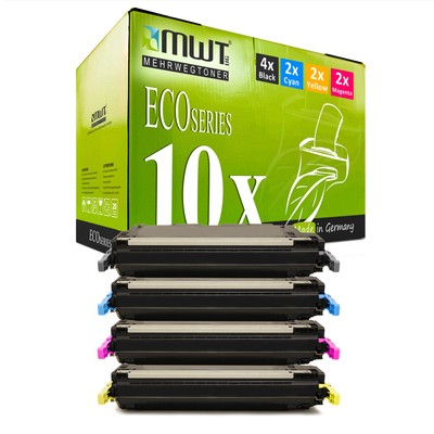 10x Toner for Canon Lasershot LBP 5400, 711BK/717 EP-711BK 717 CMYK
