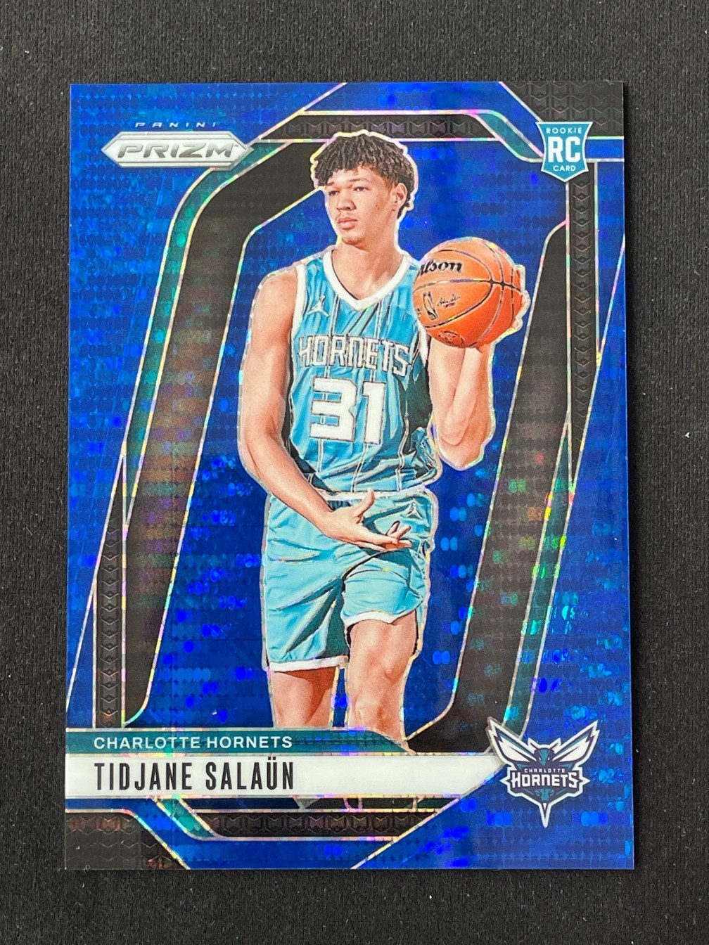 Tidjane Salaun 2024-25 Panini Prizm Blue Pulsar Prizm 14/99 RC #262